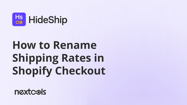 How to Rename Shipping Rates in Shopify Checkout